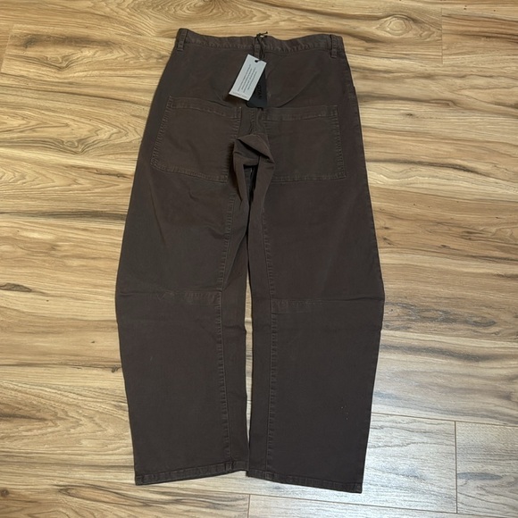 NWT Nili Lotan Shon Pant Chocolate Brown Carpenter SIZE 0 Barrel - Picture 6 of 7